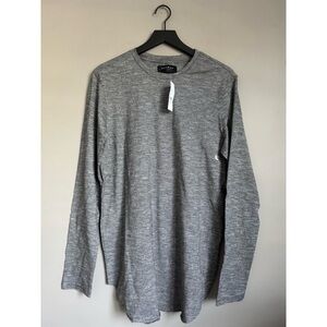 NEW PACSUN Men’s Grey Knit Long-Sleeve T-Shirt